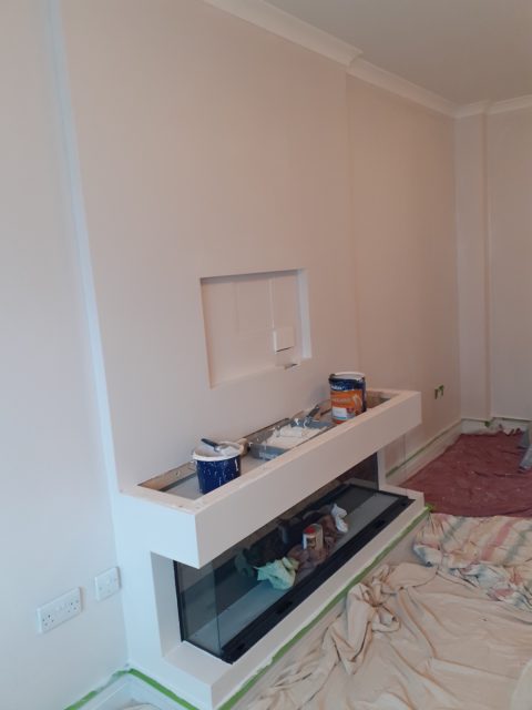 Media wall in Cirencester — Crossways Property Maintenance